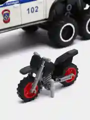 Белый машина металлическая полиция Форд Раптор (Ford Raptor), инерционная, с озвучкой, 21 см