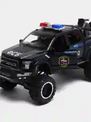Синий машина металлическая полиция Форд Раптор (Ford Raptor), инерционная, с озвучкой, 21 см