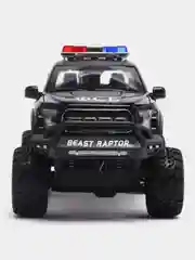 Синий машина металлическая полиция Форд Раптор (Ford Raptor), инерционная, с озвучкой, 21 см