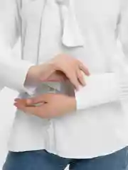 Белый блузка женская "Аскот", с воротником