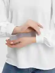Белый блузка женская, с гипюром