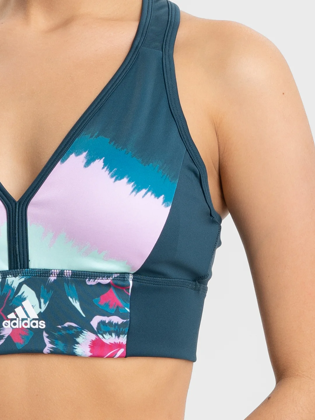 Топ-бра женский Adidas спортивный с принтом