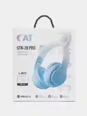 Голубой наушники беспроводные STN-28 Pro, полноразмерные, с ушками