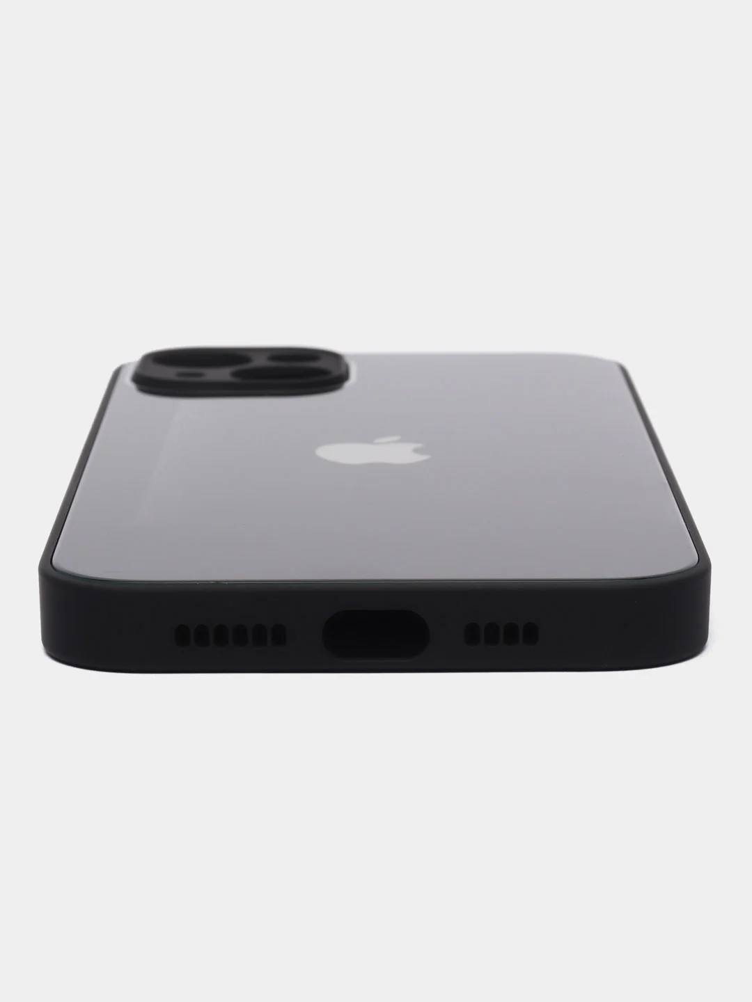 Фуксия чехол для iPhone (Айфон) 14, Pro, Plus, со стеклянной панелью
