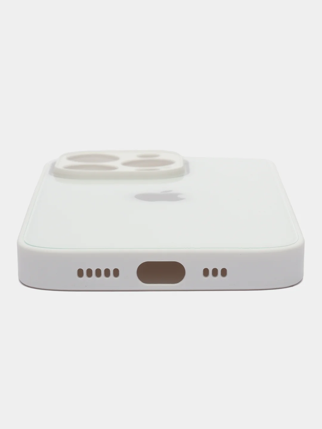 Лавандовый чехол для iPhone (Айфон) 14, Pro, Plus, со стеклянной панелью