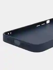 Индиго чехол для iPhone (Айфон) 14, Pro, Plus, со стеклянной панелью