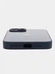 Индиго чехол для iPhone (Айфон) 14, Pro, Plus, со стеклянной панелью