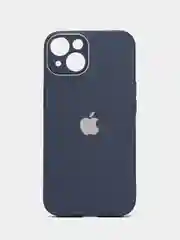 Индиго чехол для iPhone (Айфон) 14, Pro, Plus, со стеклянной панелью