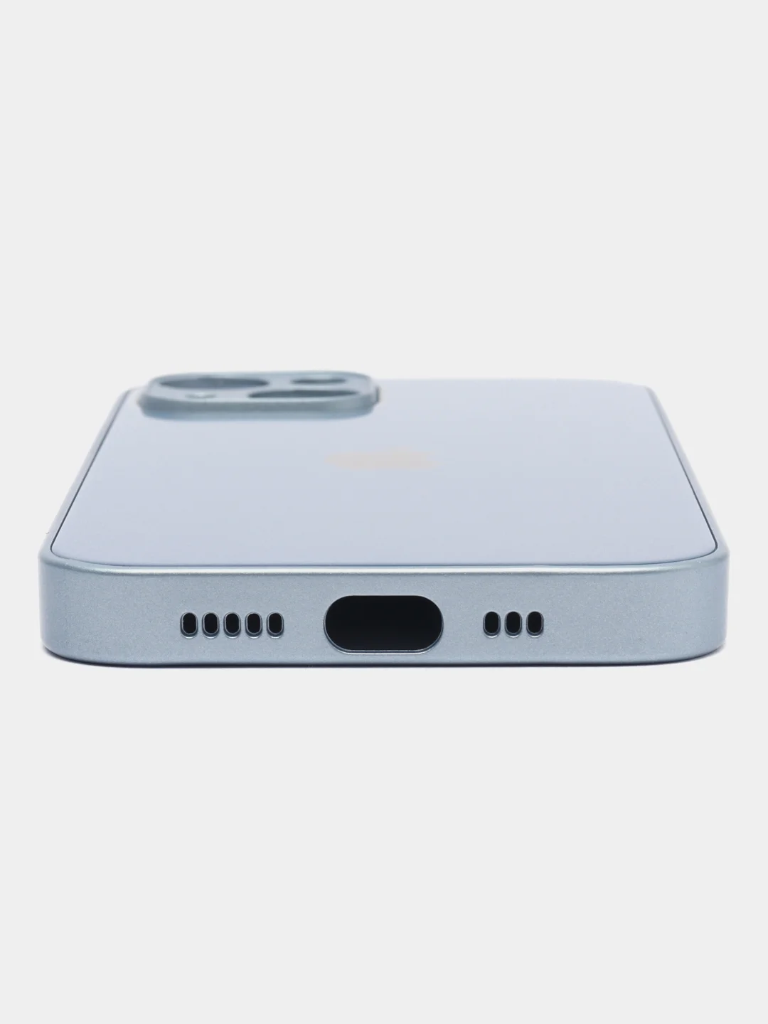 Ледяной чехол для iPhone (Айфон) 14, Pro, Plus, со стеклянной панелью