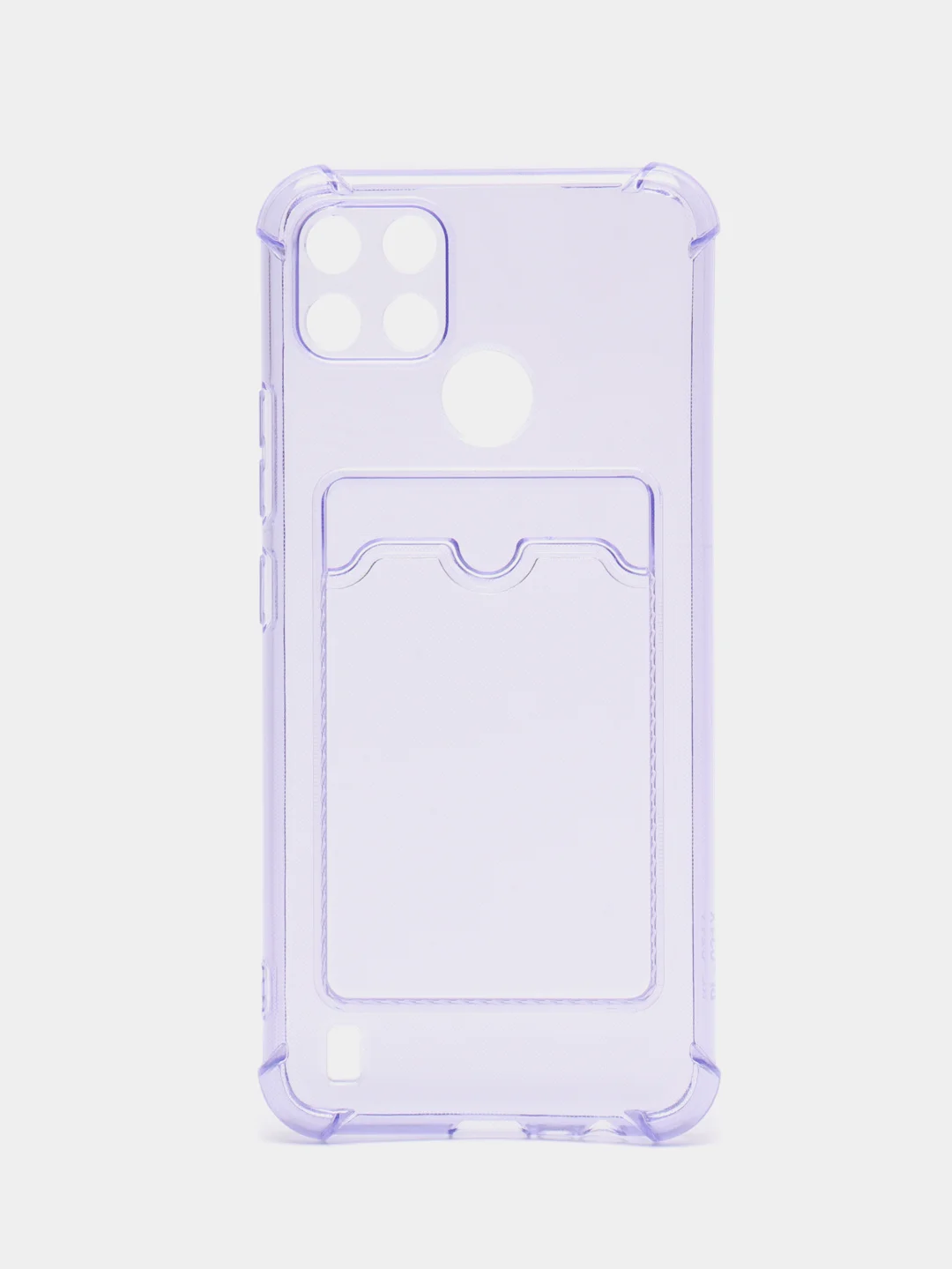 Лавандовый чехол Realme C21Y Realme C25Y Реалми С21у С25у с карманом для карт, прозрачный