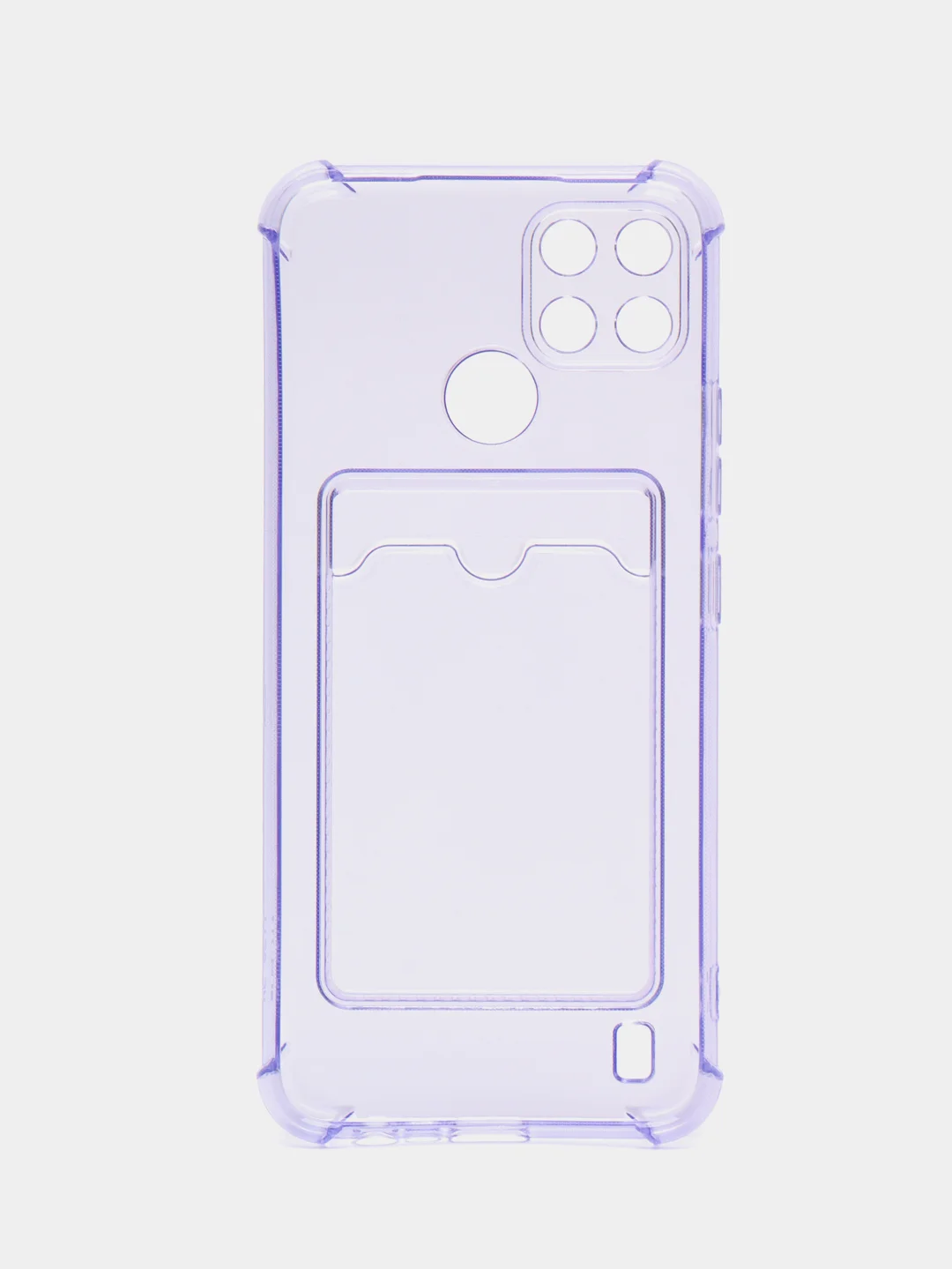 Лавандовый чехол Realme C21Y Realme C25Y Реалми С21у С25у с карманом для карт, прозрачный