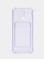 Лавандовый чехол Realme C21Y Realme C25Y Реалми С21у С25у с карманом для карт, прозрачный