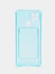 Лазурный чехол Realme C21Y Realme C25Y Реалми С21у С25у с карманом для карт, прозрачный