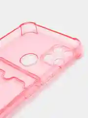 Кораллово-розовый чехол Realme C21Y Realme C25Y Реалми С21у С25у с карманом для карт, прозрачный