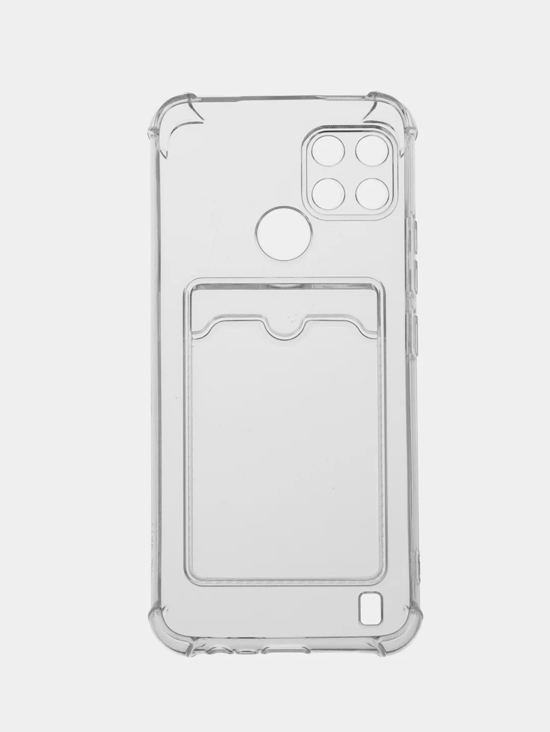 Прозрачный чехол Realme C21Y Realme C25Y Реалми С21у С25у с карманом для карт, прозрачный