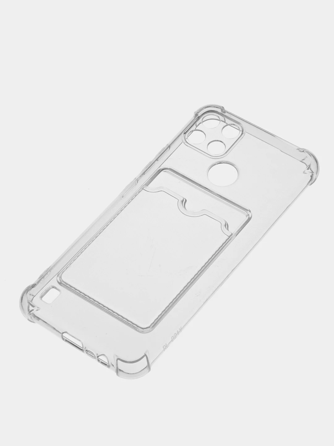 Прозрачный чехол Realme C21Y Realme C25Y Реалми С21у С25у с карманом для карт, прозрачный