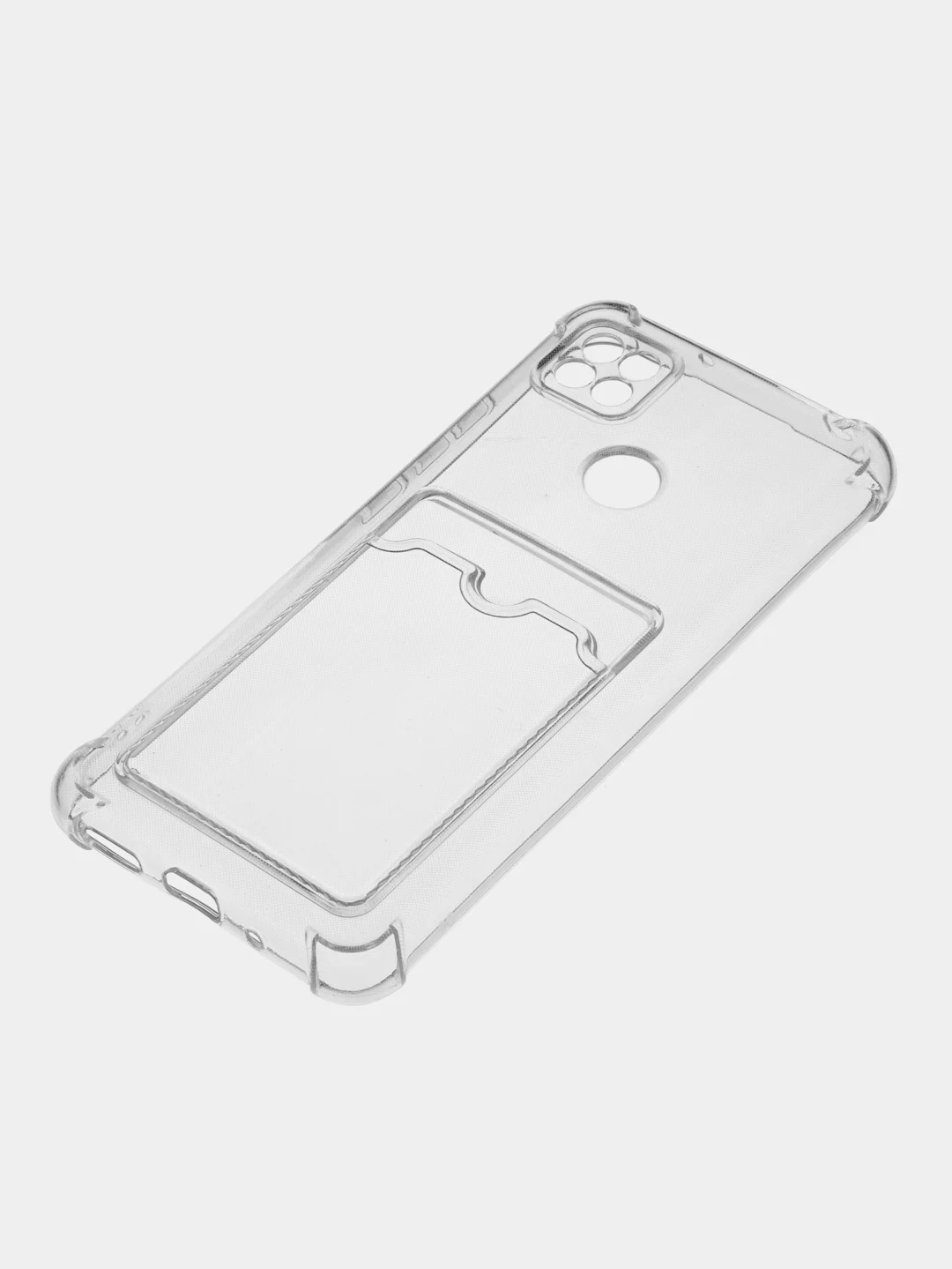 Прозрачный силиконовый чехол Xiaomi Redmi 9C 10A Сяоми Редми 9С 10А, с карманом для карт, прозрачный