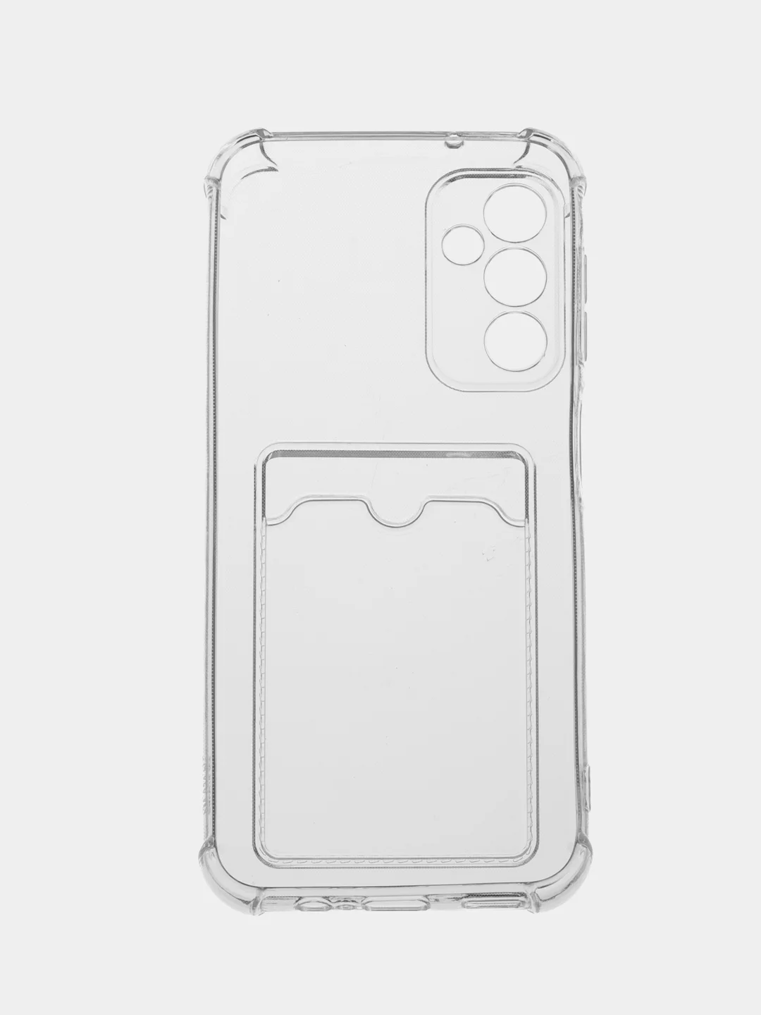 Прозрачный чехол для Samsung Galaxy A14 (Самсунг Галакси А14), с карманом для карт