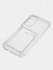 Прозрачный чехол для Samsung Galaxy A14 (Самсунг Галакси А14), с карманом для карт