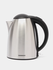 Чайник SONNEN KT-106, 1,8л, 2200Вт, закрытый нагревательный элемент, нержавеющая сталь