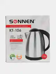 Чайник SONNEN KT-106, 1,8л, 2200Вт, закрытый нагревательный элемент, нержавеющая сталь