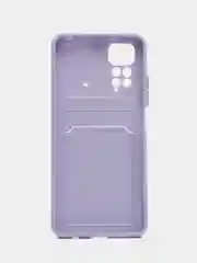 Сиреневый чехол Xiaomi Redmi Note 11 4G / Note 11s / Poco M4 Pro 4G (Ноут 11с) с карманом для карт