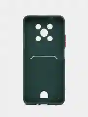 Тёмно-зелёный чехол HUAWEI NOVA Y90 с защитой камеры и карманом для пластиковой карты