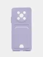 Лавандовый чехол HUAWEI NOVA Y90 с защитой камеры и карманом для пластиковой карты
