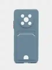 Серый чехол HUAWEI NOVA Y90 с защитой камеры и карманом для пластиковой карты