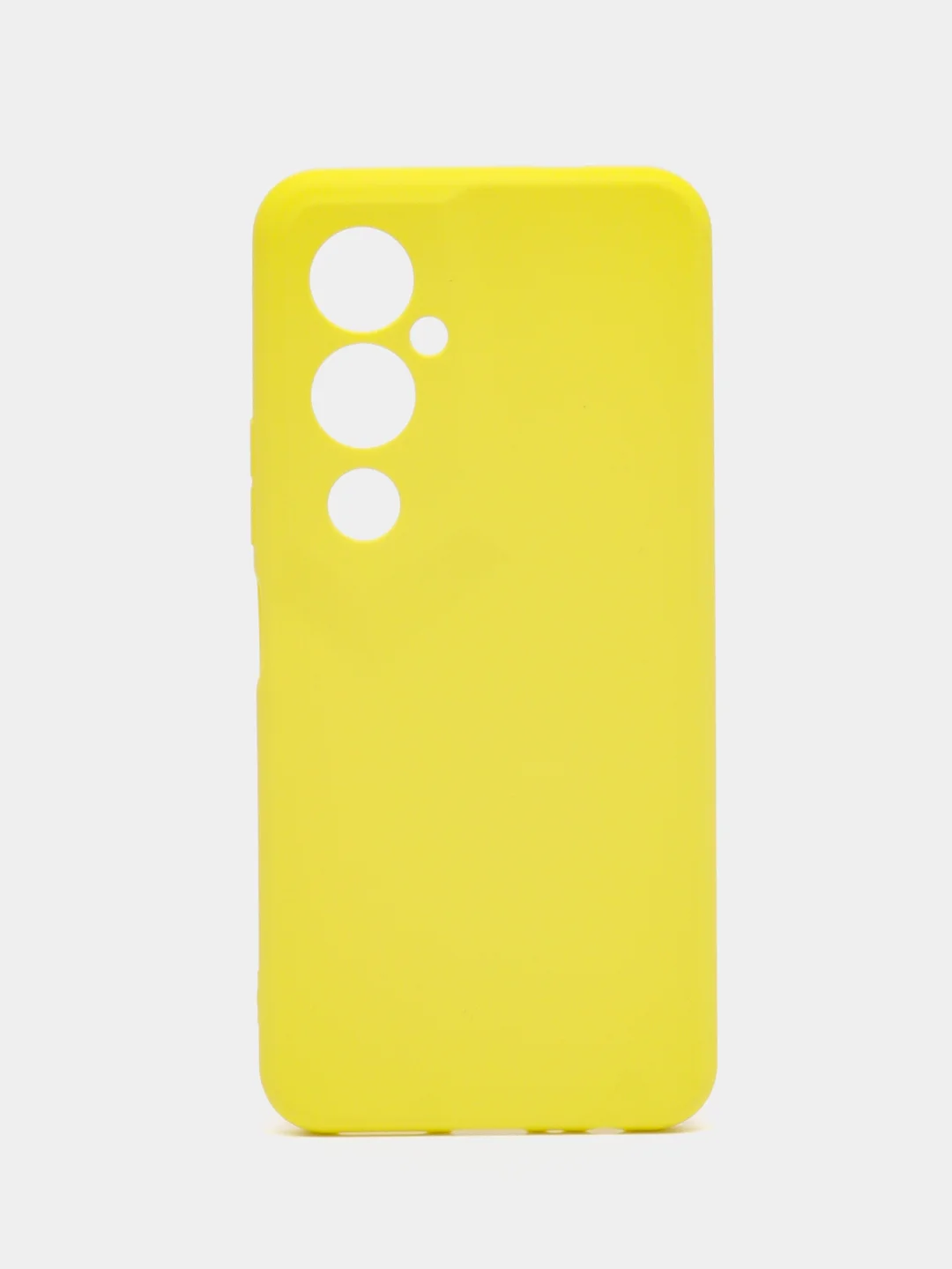 Желтый чехол для Tecno Pova 4 Pro силиконовый, цветной, матовый