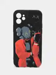 Хром светящийся чехол-накладка LUXO для iPhone 12 с флуоресцентным рисунком KAWS