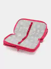 Вишнёвый пенал школьный, 3 отделения