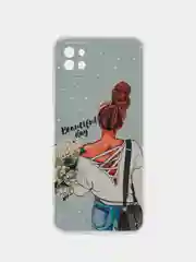 Тёмно-серый силиконовый чехол на Samsung Galaxy A22s 5G / Самсунг А22s 5G прозрачный, с рисунком