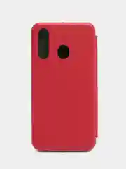 Красный чехол-книжка на Samsung Galaxy A60, M40, из экокожи, с карманом для карт
