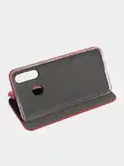 Красный чехол-книжка на Samsung Galaxy A60, M40, из экокожи, с карманом для карт