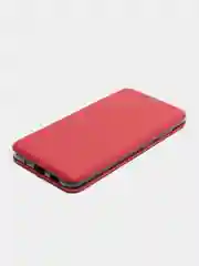 Красный чехол-книжка на Samsung Galaxy A60, M40, из экокожи, с карманом для карт