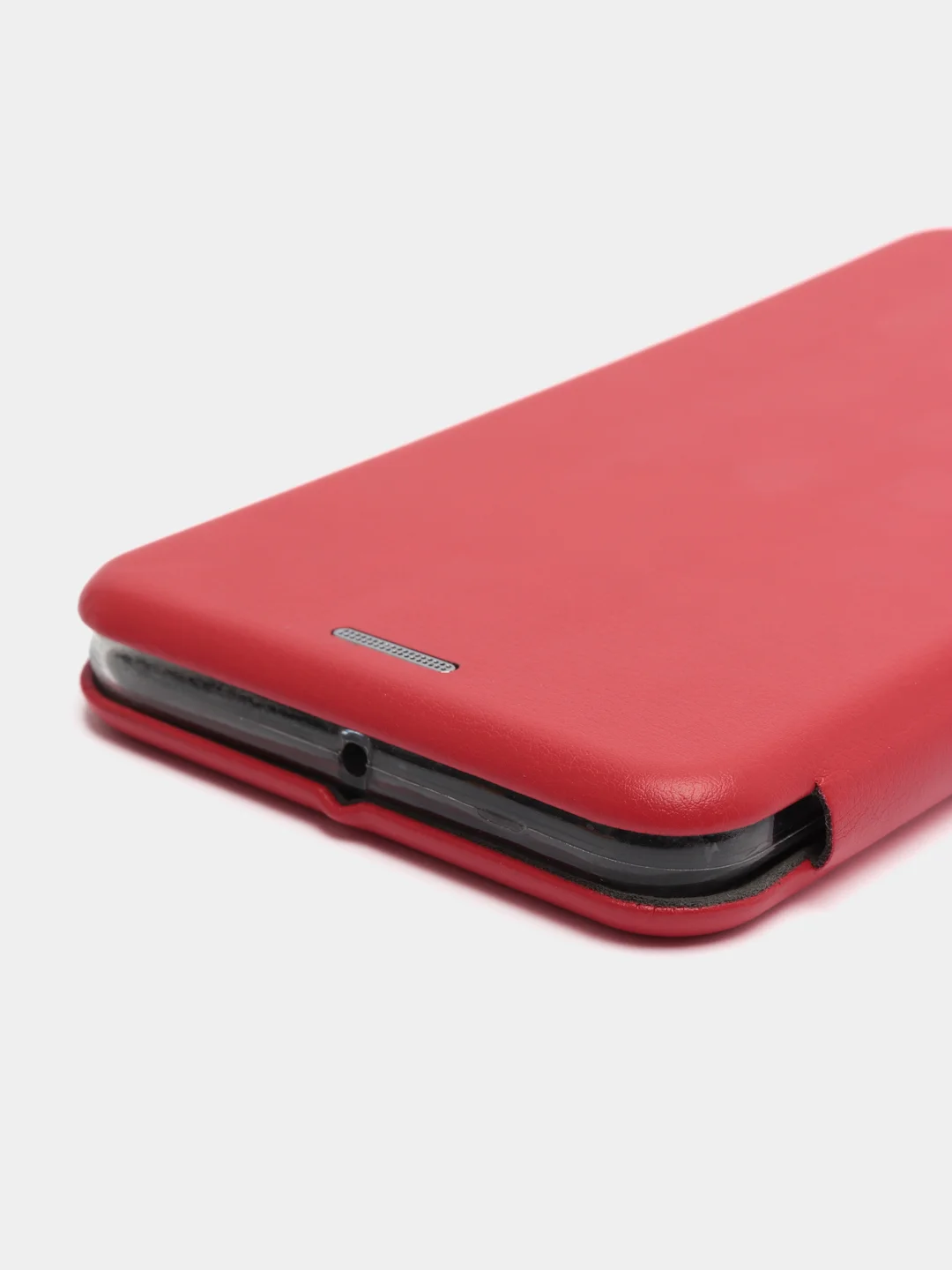 Красный чехол-книжка на Samsung Galaxy A60, M40, из экокожи, с карманом для карт