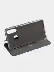 Синий чехол-книжка на Samsung Galaxy A60, M40, из экокожи, с карманом для карт