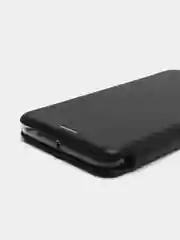 Черный чехол-книжка на Samsung Galaxy A60, M40, из экокожи, с карманом для карт