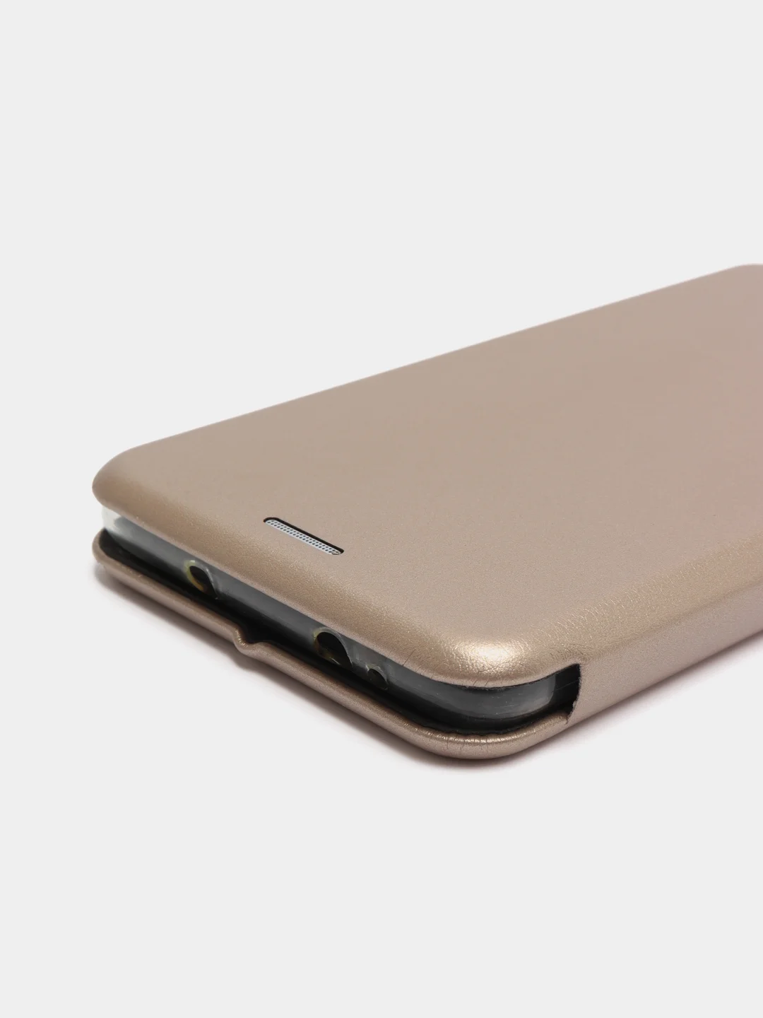Золотой чехол-книжка на Xiaomi Redmi Note 3 из экокожи, с карманом для карт