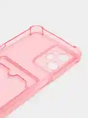 Коралловый чехол для Realme C35 (Реалми С35), прозрачный, с карманом для карт