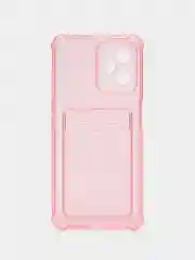 Коралловый чехол для Realme C35 (Реалми С35), прозрачный, с карманом для карт
