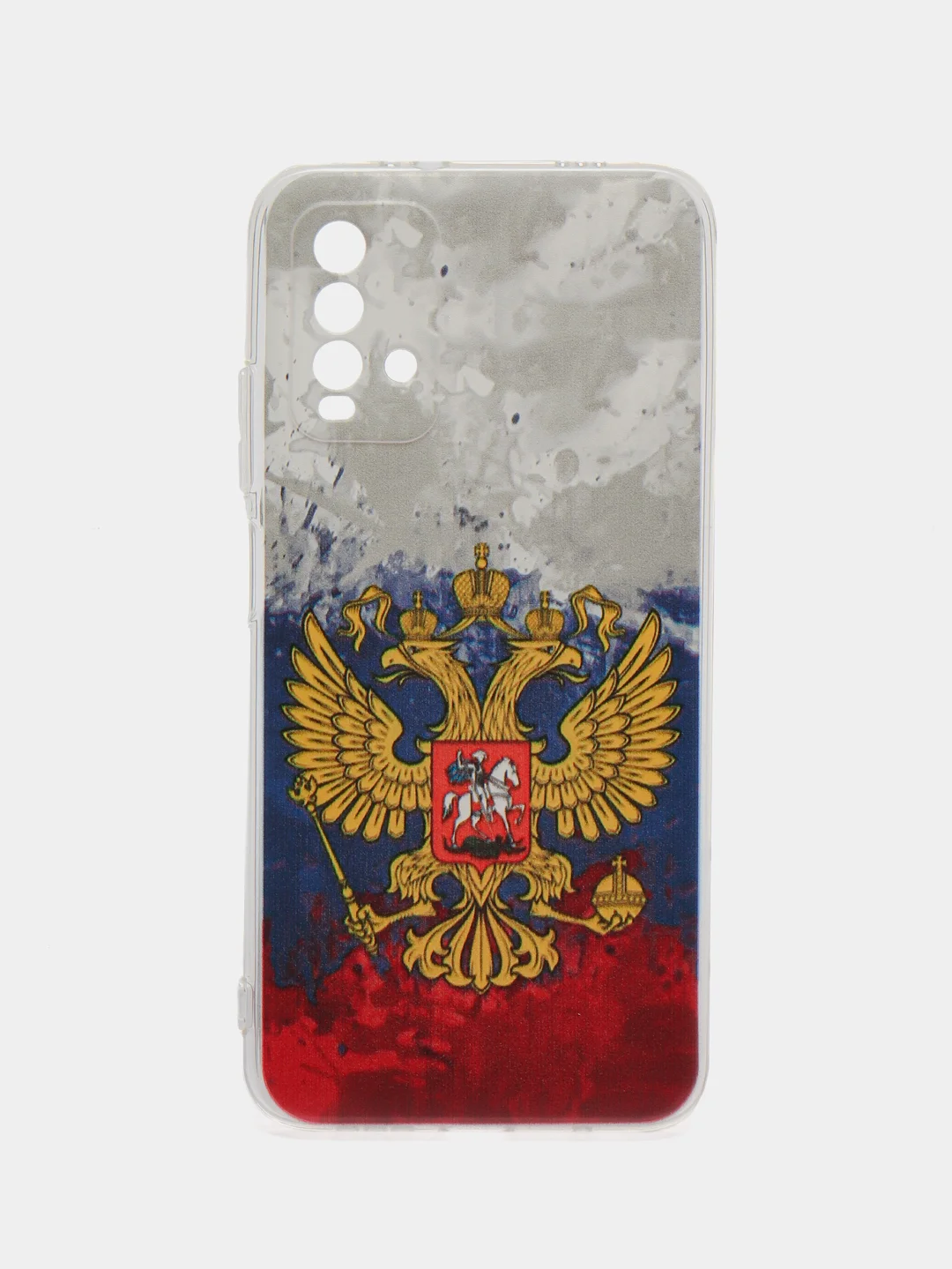 Синий силиконовый чехол на Xiaomi Redmi 9T / Редми 9Т прозрачный, с рисунком, защита камеры