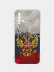 Синий силиконовый чехол на Xiaomi Redmi 9T / Редми 9Т прозрачный, с рисунком, защита камеры