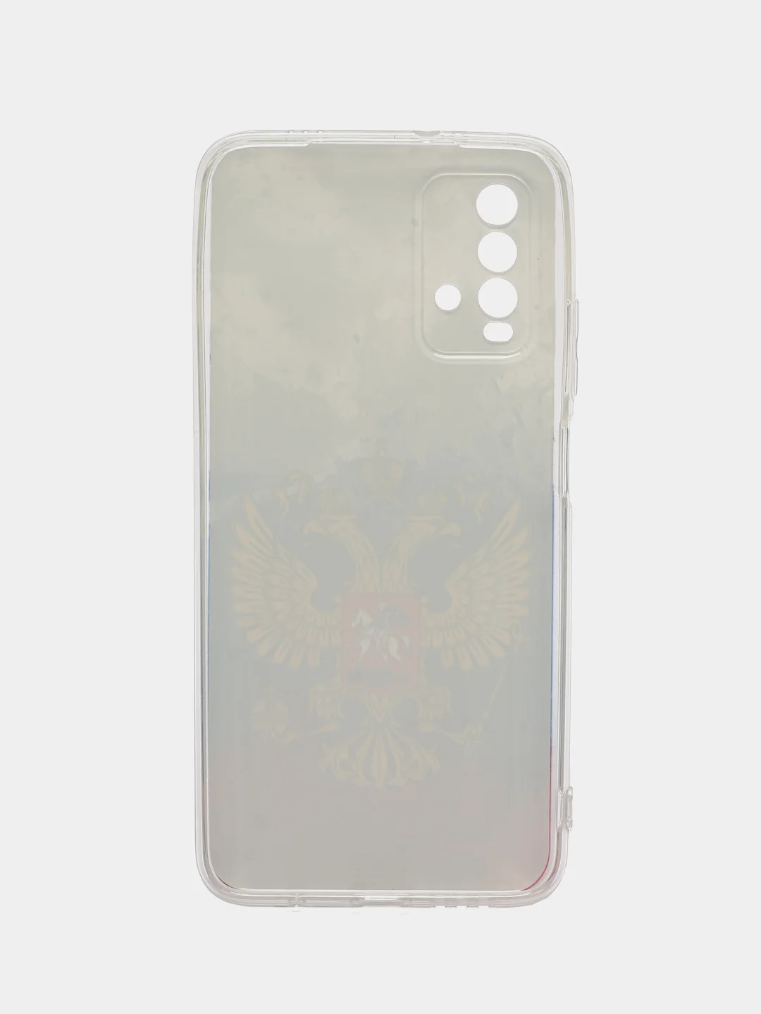 Синий силиконовый чехол на Xiaomi Redmi 9T / Редми 9Т прозрачный, с рисунком, защита камеры