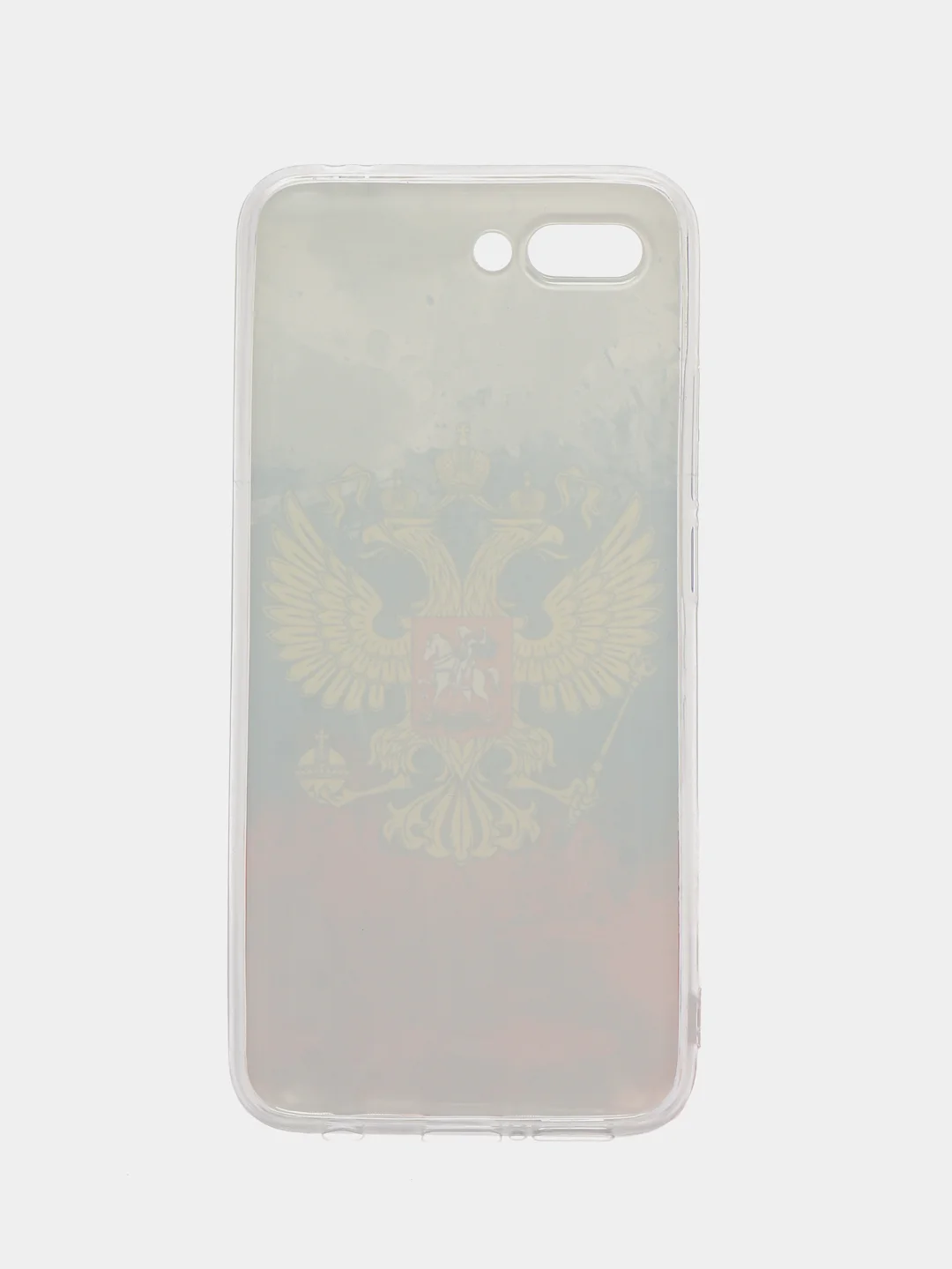 Синий силиконовый чехол на Honor 10 / Хонор 10 прозрачный, с рисунком, защита камеры