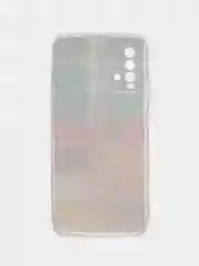 Бордовый силиконовый чехол на Xiaomi Redmi 9T / Редми 9Т прозрачный, с рисунком, защита камеры