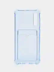 Светло-синий чехол для Samsung Galaxy A50 / A30S / A50S (Самсунг А50 А30С А50С), с карманом для карт