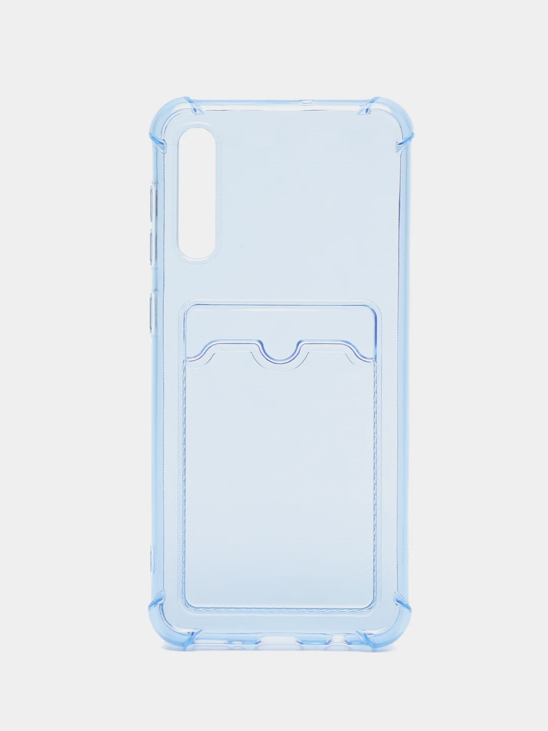 Светло-синий чехол для Samsung Galaxy A50 / A30S / A50S (Самсунг А50 А30С А50С), с карманом для карт
