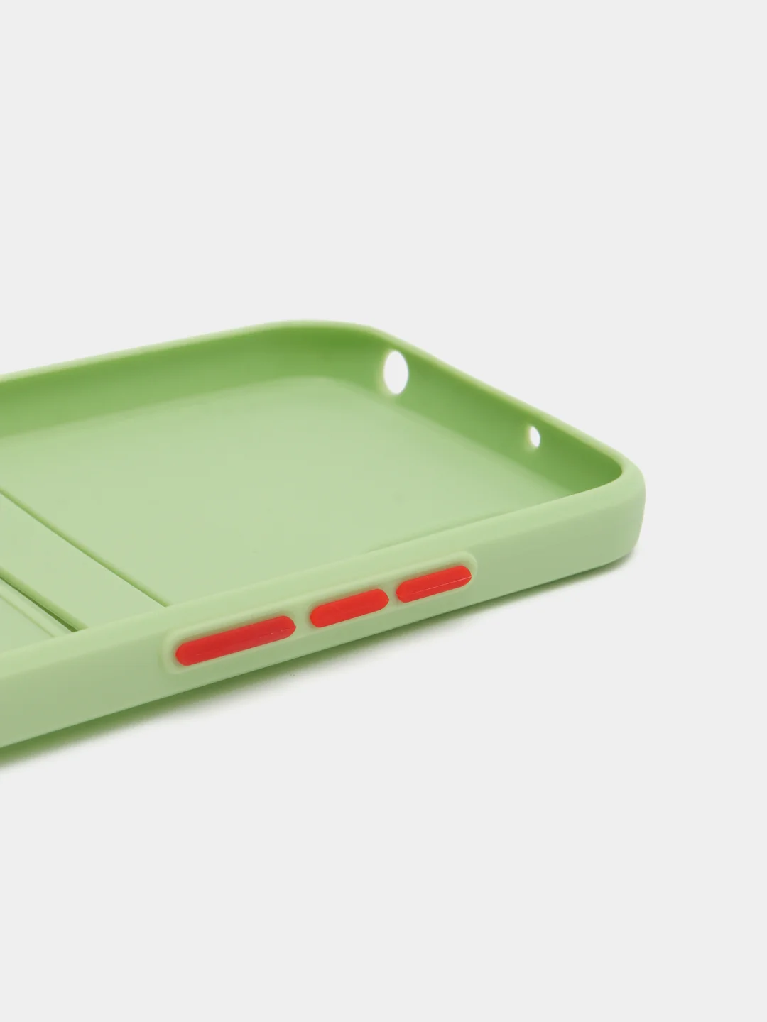 Лайм силиконовый чехол для Xiaomi Redmi 9A (Сяоми Редми 9А), с карманом для карт, прозрачный